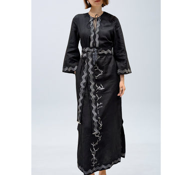 Venus Kaftan - Black/Pewter