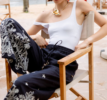 Nori Palazzo Trousers Navy