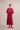 Beautiful custom designed broderie anglaise kaftan dress in scarlet red.