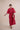 Beautiful custom designed broderie anglaise kaftan dress in scarlet red.