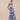Beautiful pure linen empire line maxi dress in custom print by Fleur Kakasi.  Adjustable fit, luxurious real freshwater pearl trim & embroidery. 