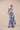 Beautiful pure linen empire line maxi dress in custom print by Fleur Kakasi.  Adjustable fit, luxurious real freshwater pearl trim & embroidery. 